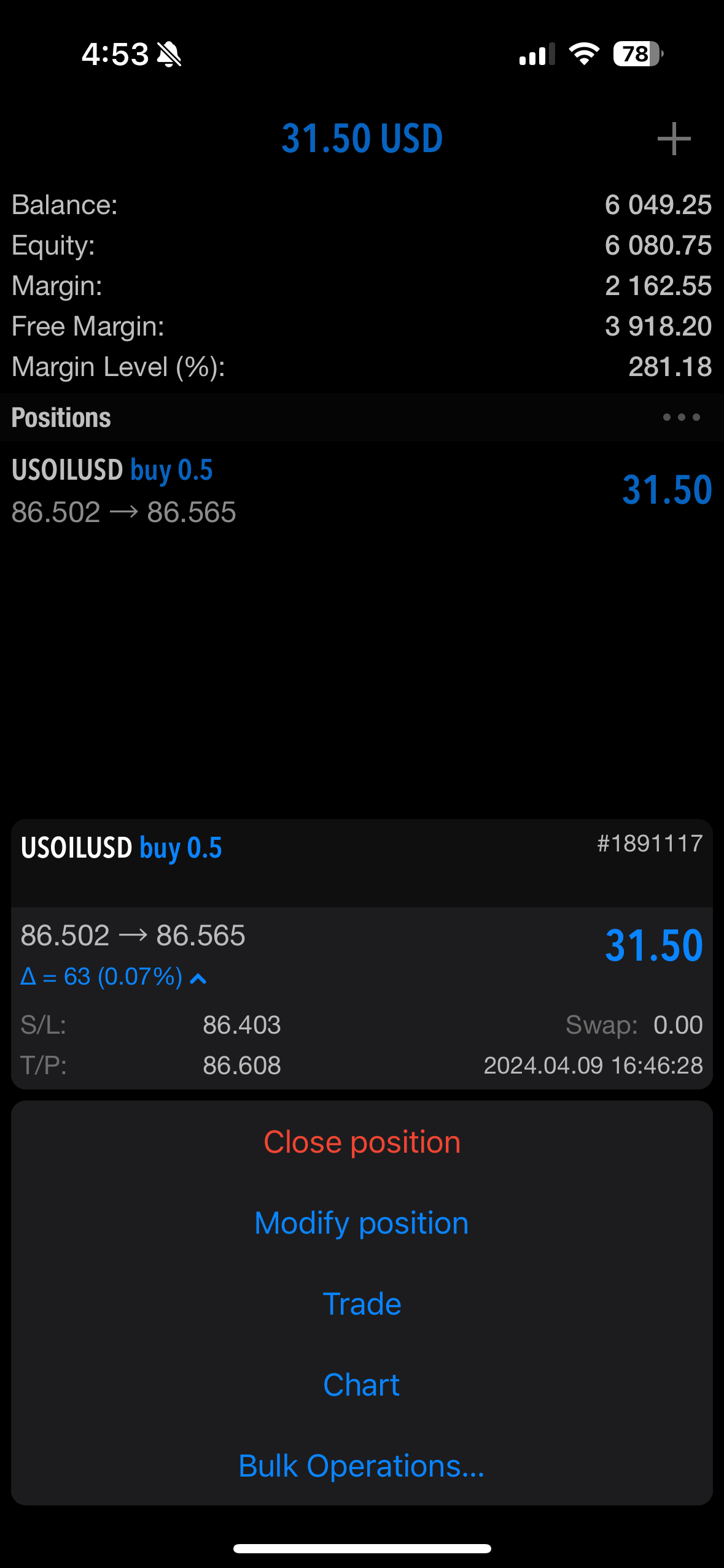 Carlos M.'s winning trade